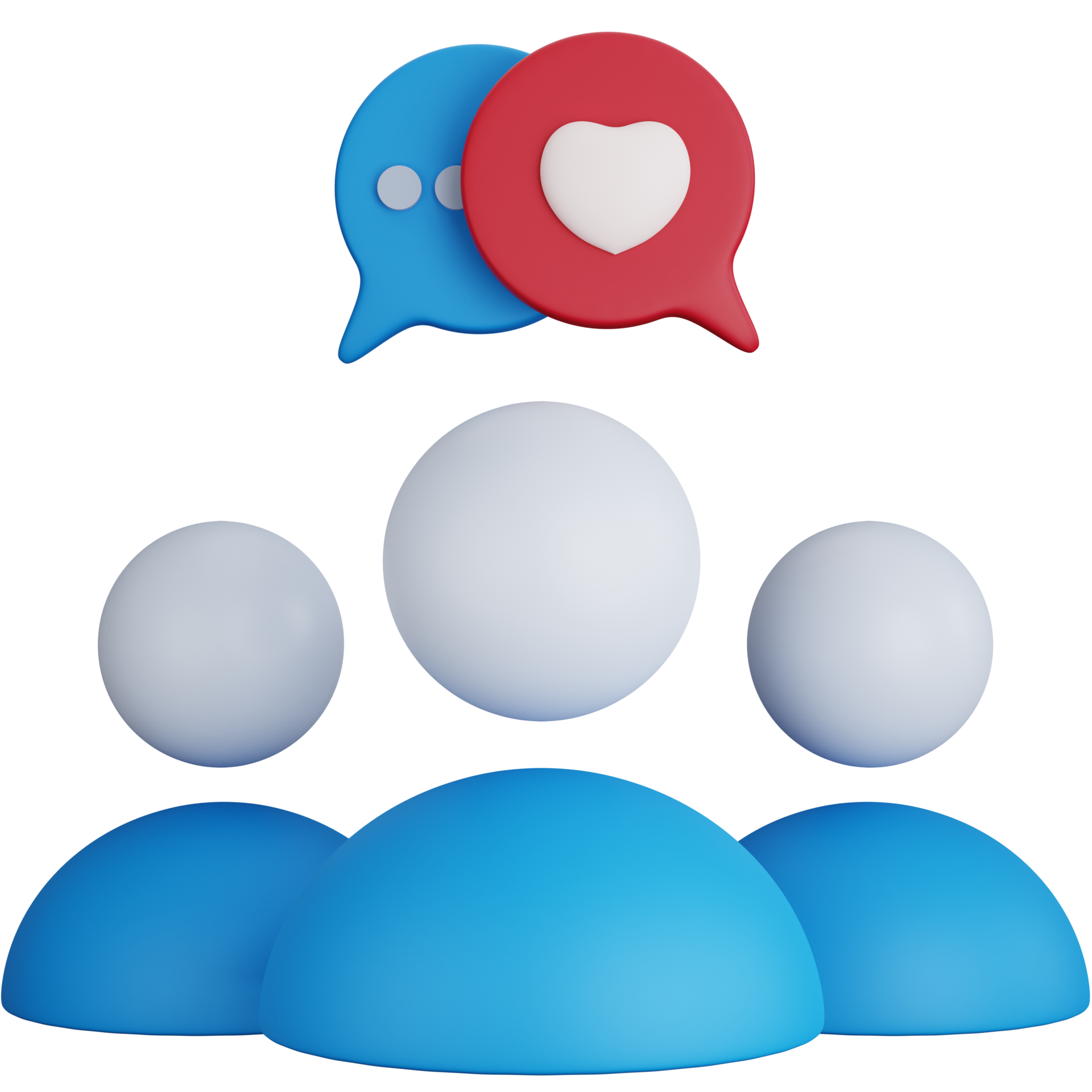 3D Favorite Discussion Group illustration Icon 20575814 PNG
