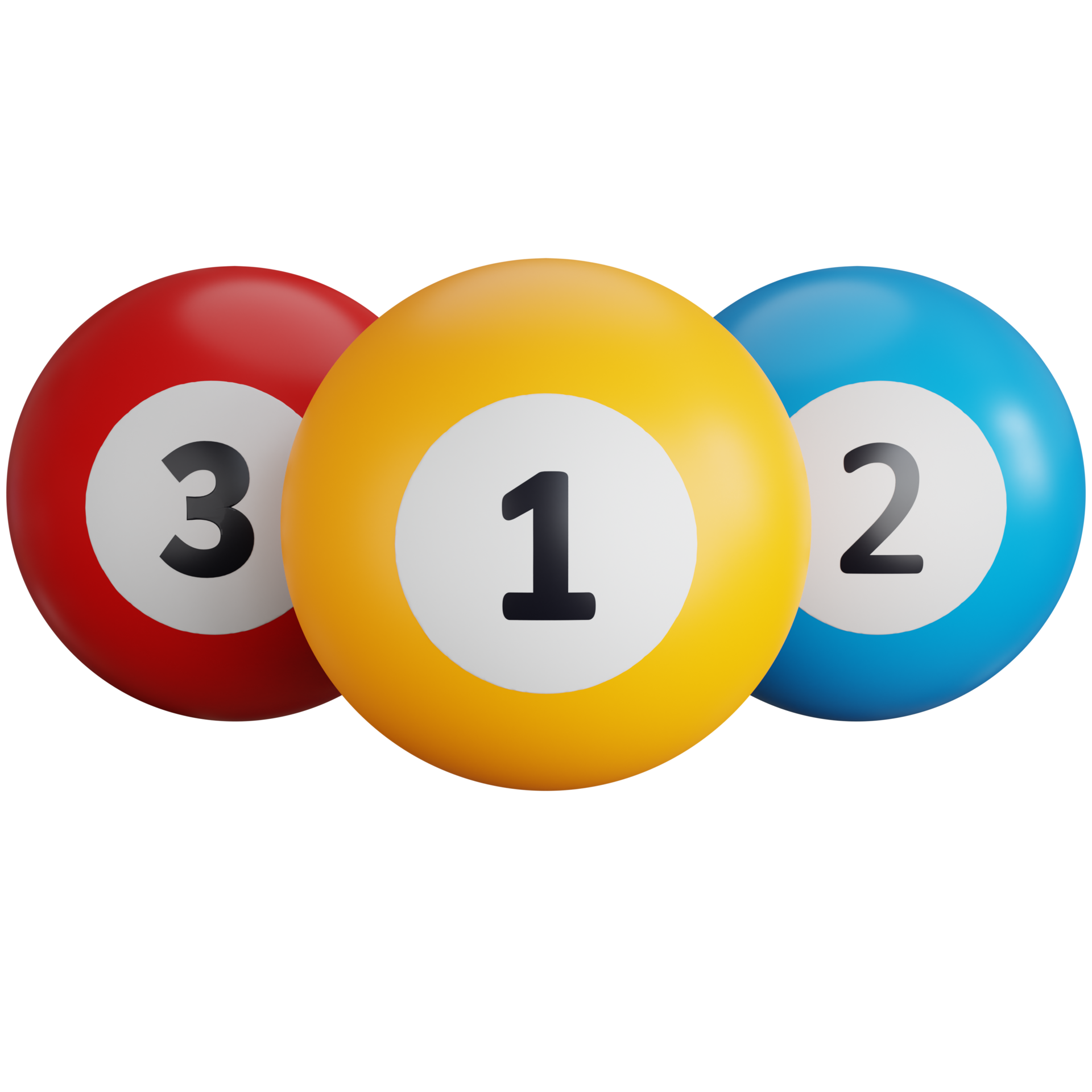 3D Icon Illustration Three billiard balls 20575854 PNG
