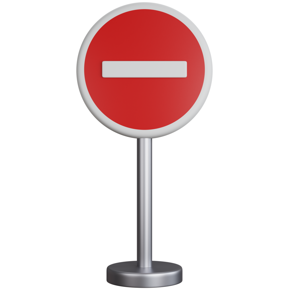 3D Icon Illustration Prohibited pole png