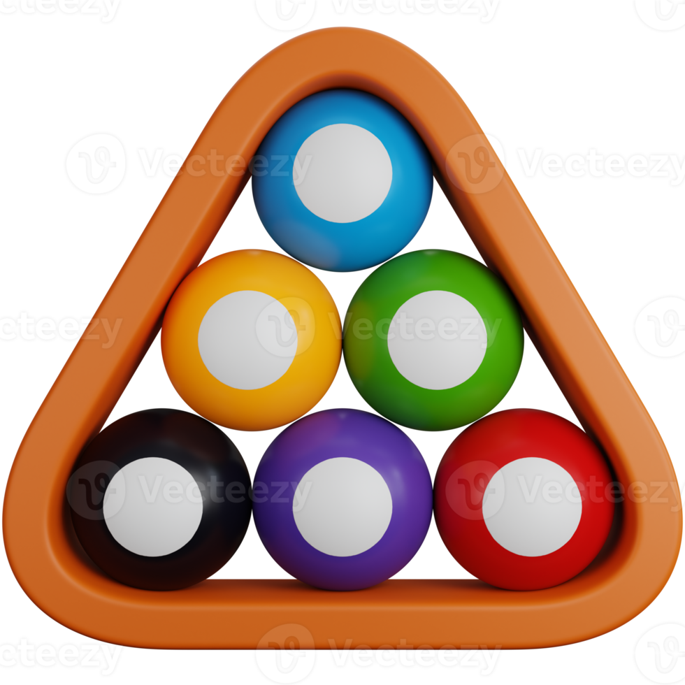 3D Icon Illustration Billiard ball collection png