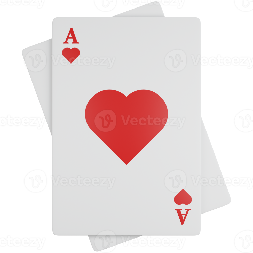 3D Icon Illustration Red Ace Card png