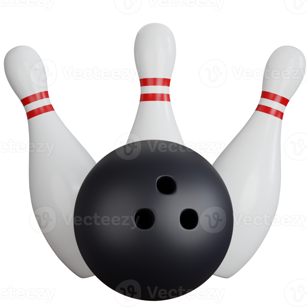 3d icône illustration bowling Balle jeter png