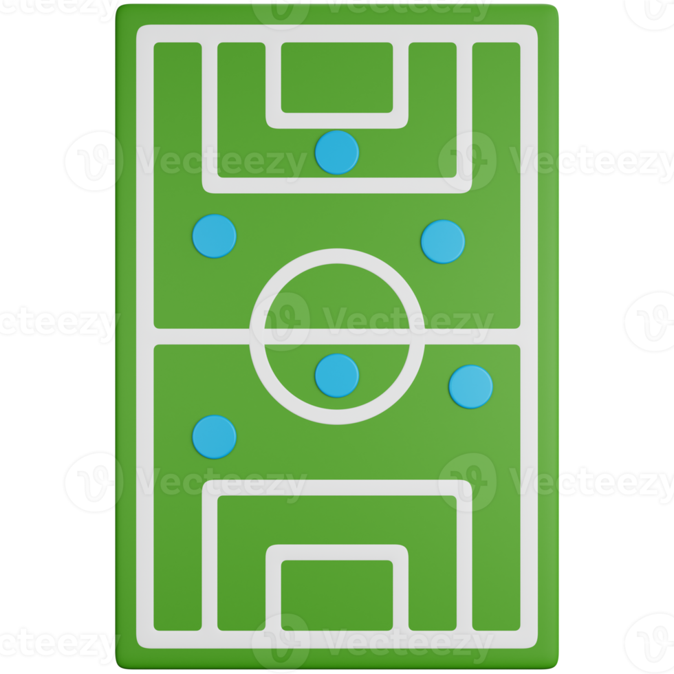 3D Icon Illustration Soccer Field Strategy png