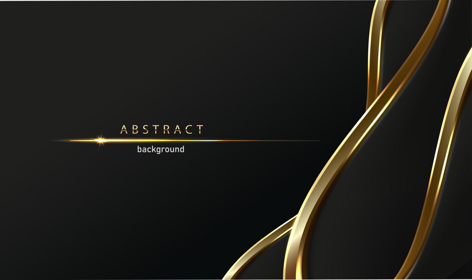 Horizontal vector abstract horizontal template. Luxury black background with gold vertical lines.