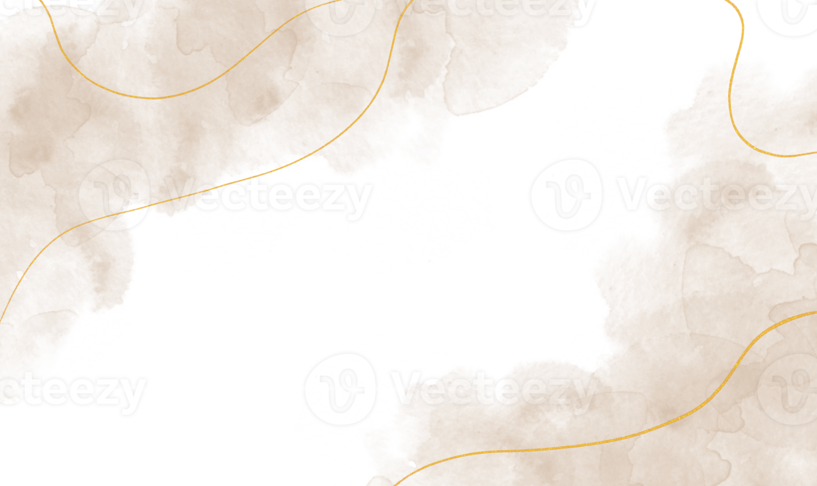 resumen marrón claro pastel acuarela pintar manchar antecedentes con oro línea png