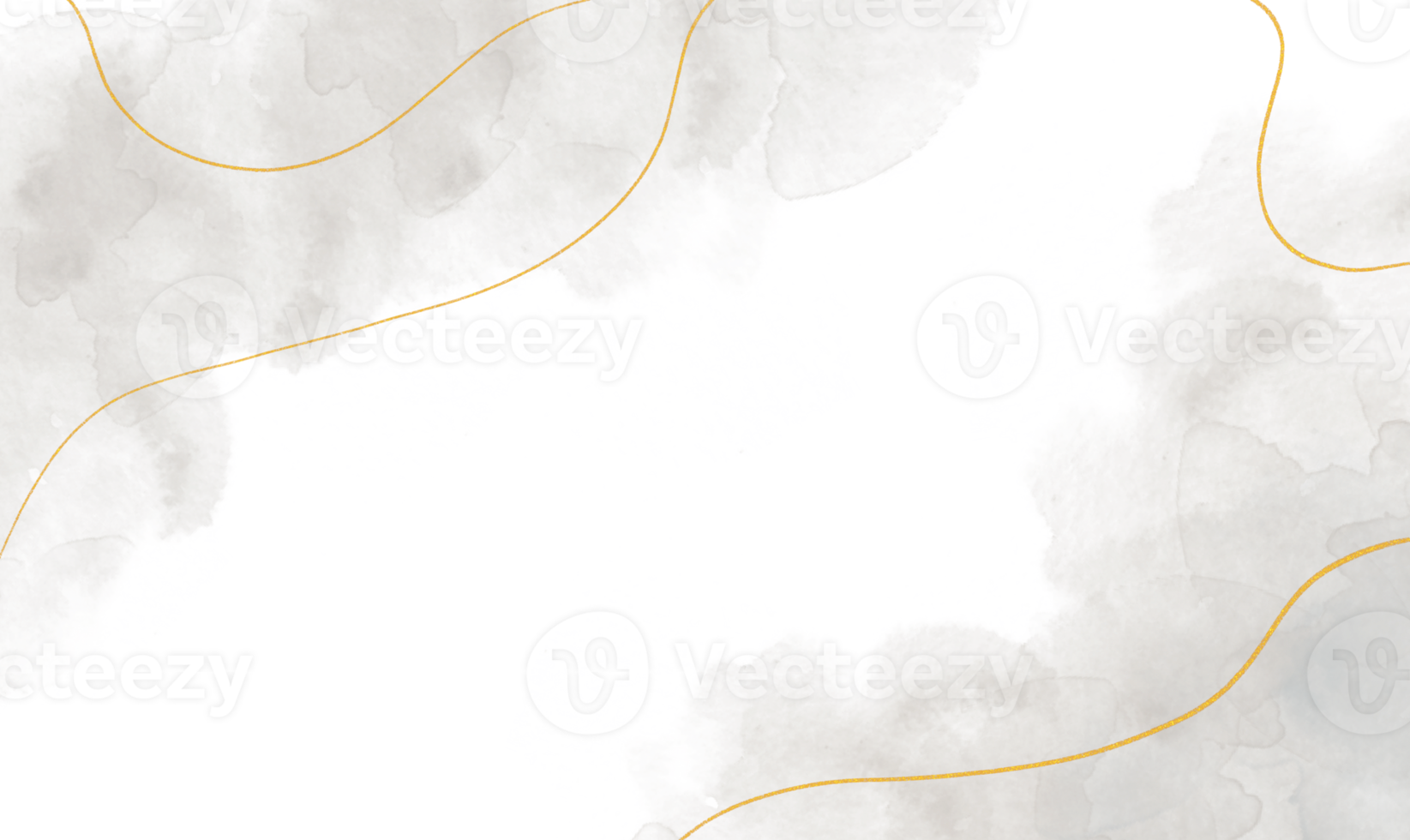 abstrakt ljusgrå pastell vattenfärg måla färga bakgrund med guld linje png