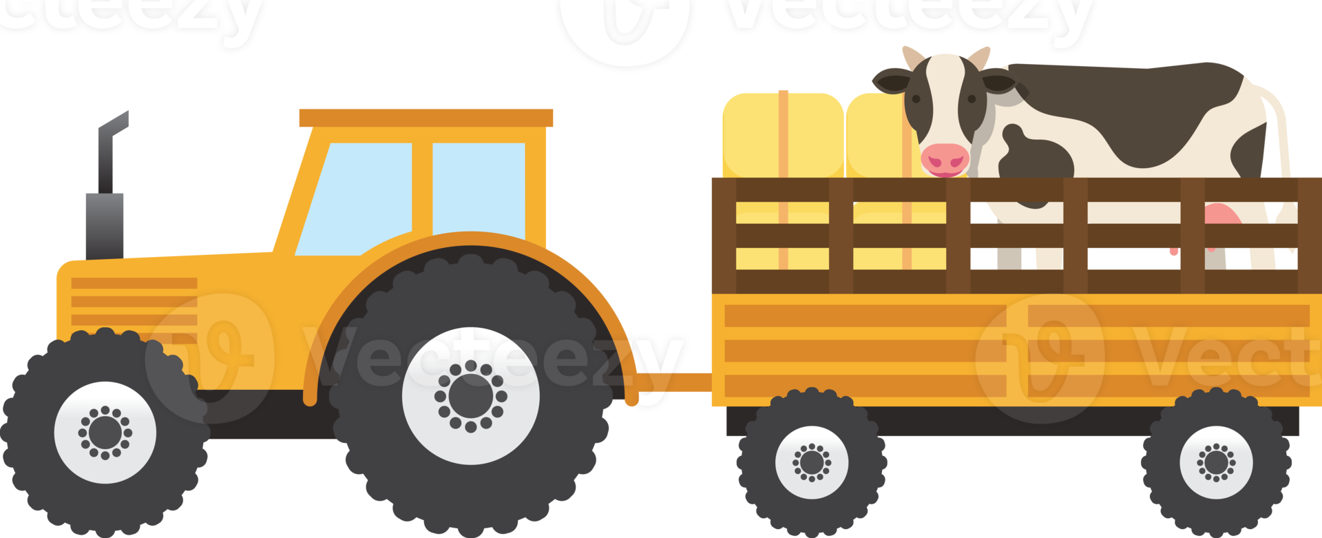 Organic Clean Farming tractor design elements png