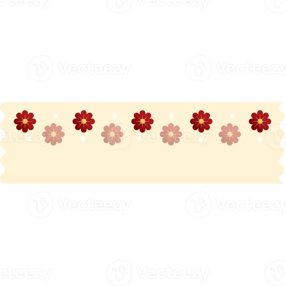 flower Soft color masking washi tape cute png