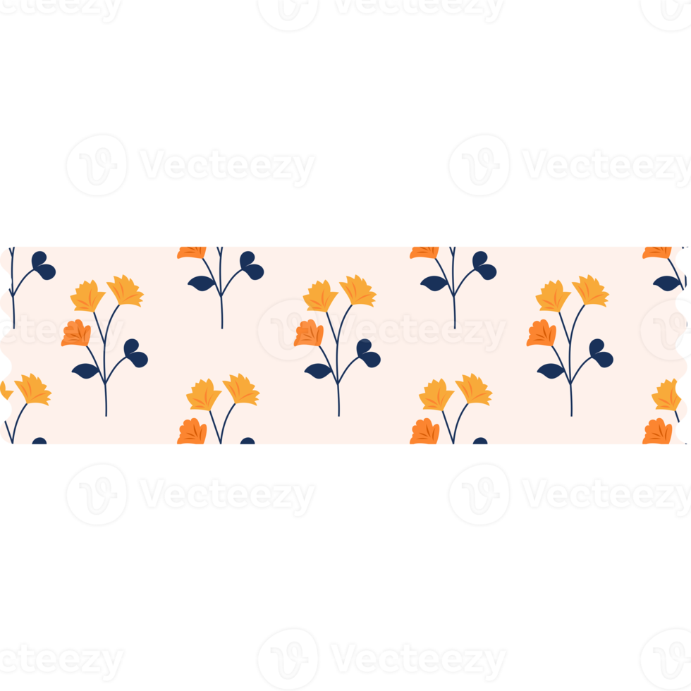 flower Soft color masking washi tape cute png