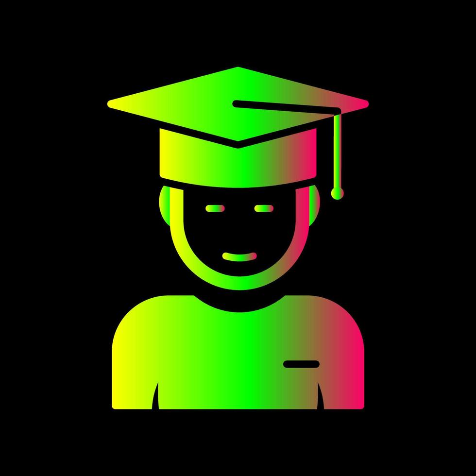 icono de vector de estudiante graduado