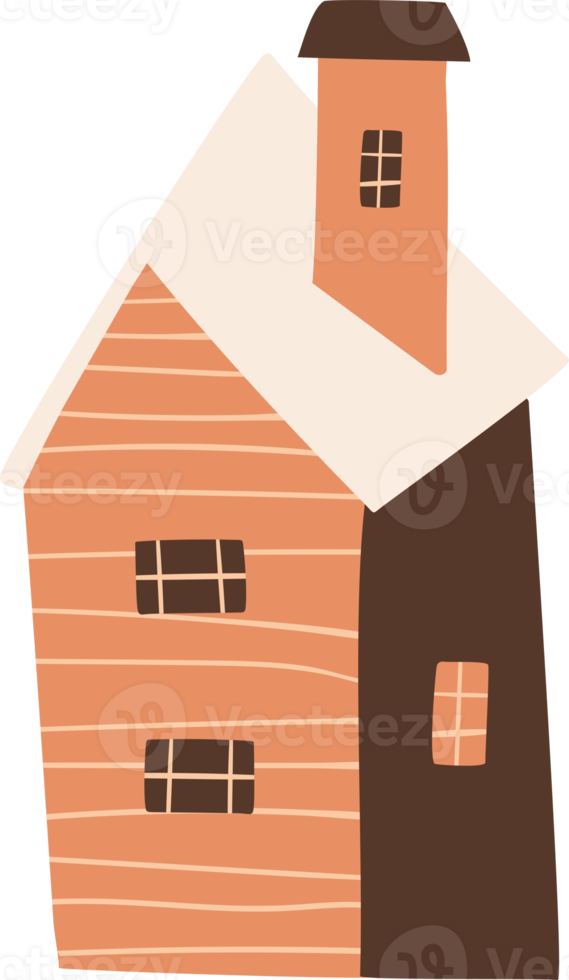 Folk house. Illustration png