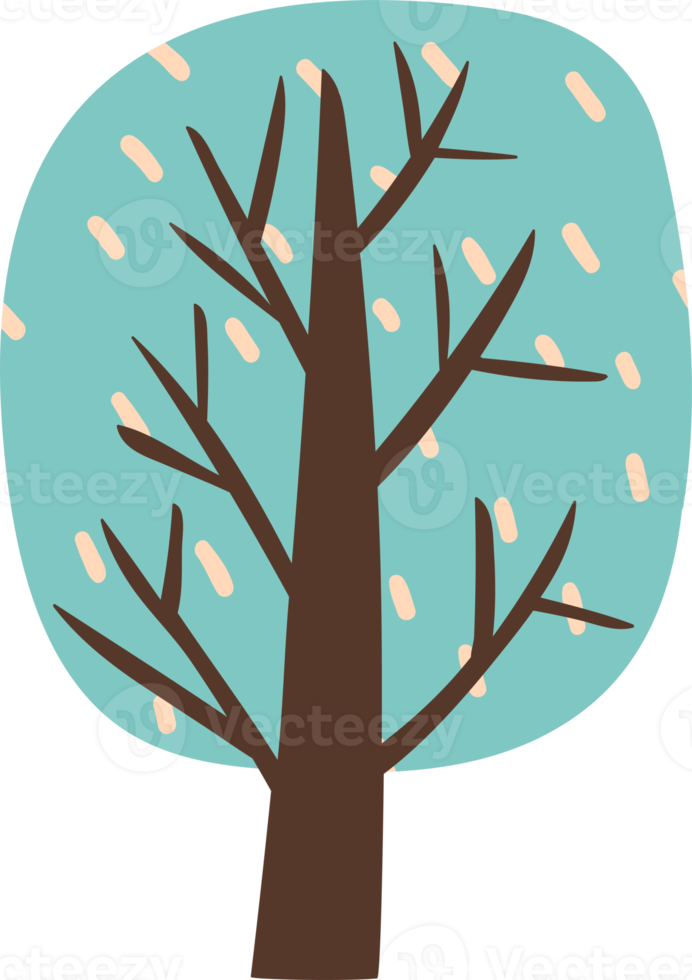 Folk tree. Illustration png