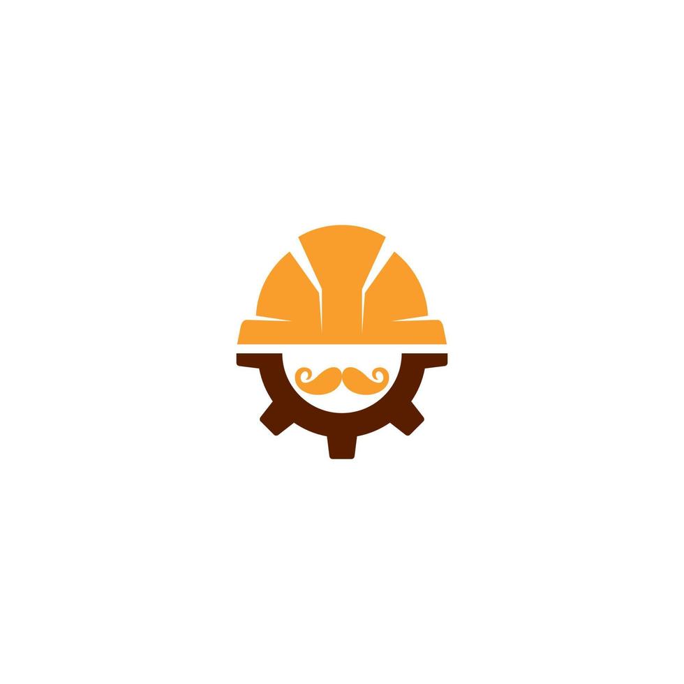 gear project hat vector logo design