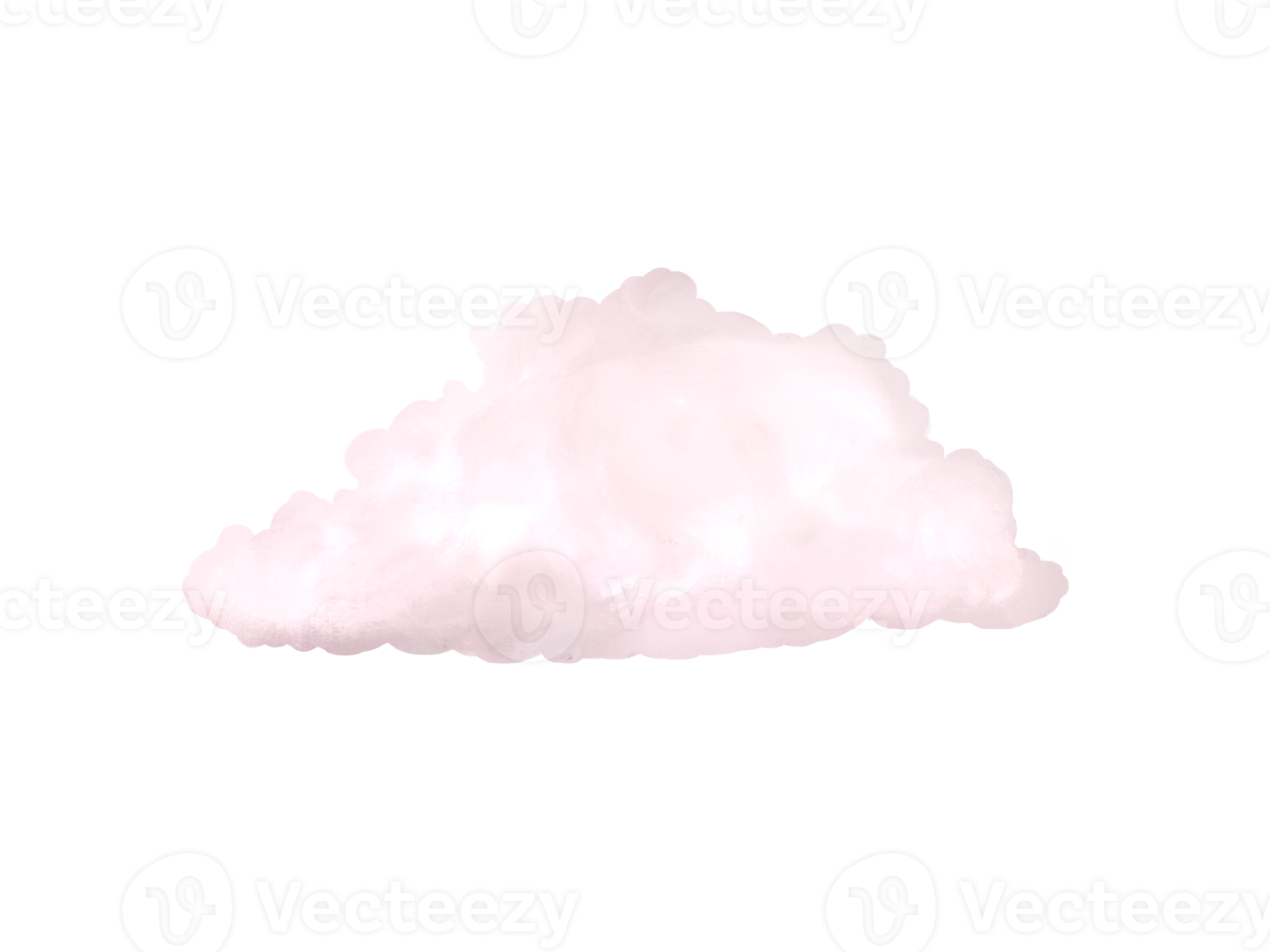 set of realistic color shade cloud illustration on transparency background png