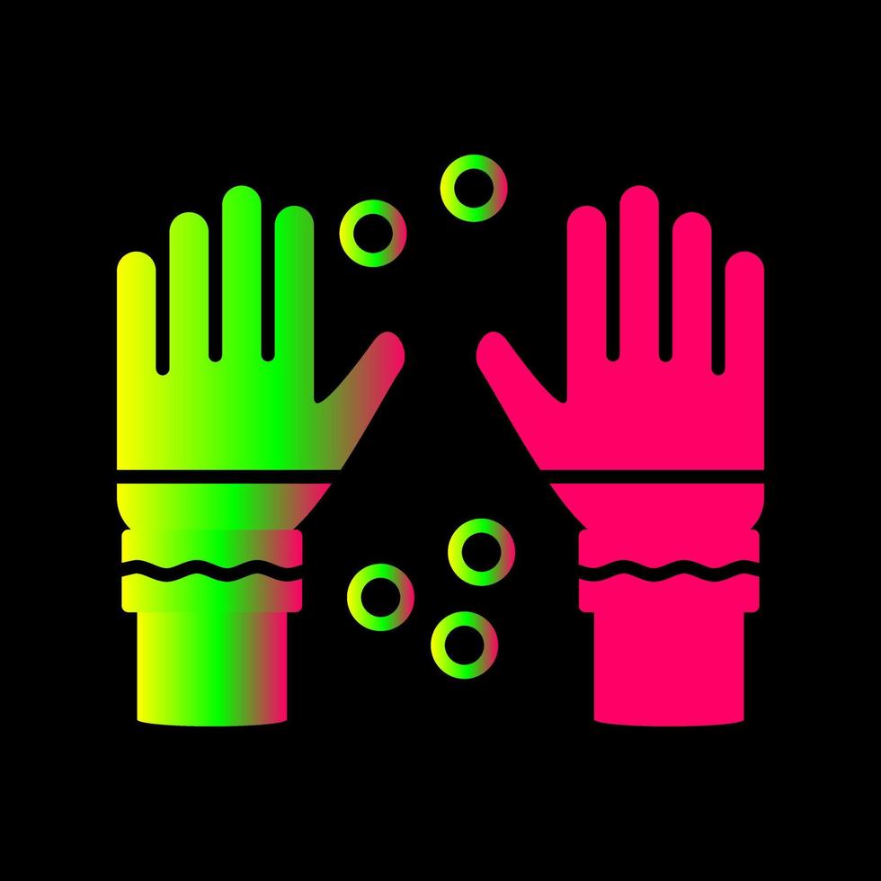 icono de vector de guantes de invierno