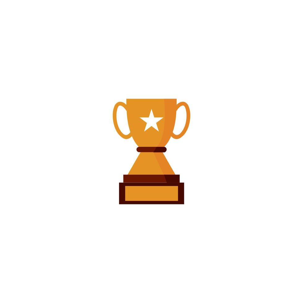 A golden trophy with a star on it vector