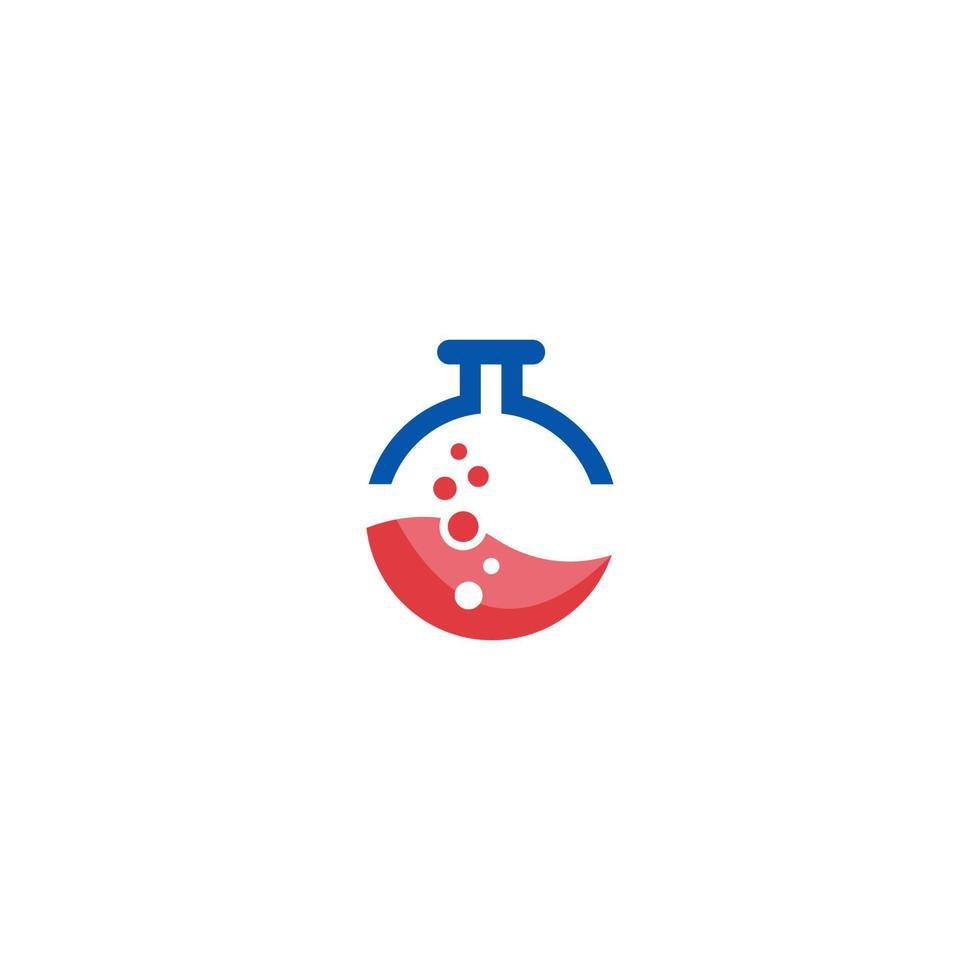 Laboratory bottle logo vector design