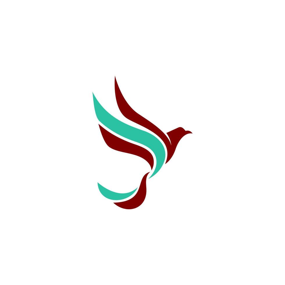 pájaro logo diseño. pájaro ala logo. vector