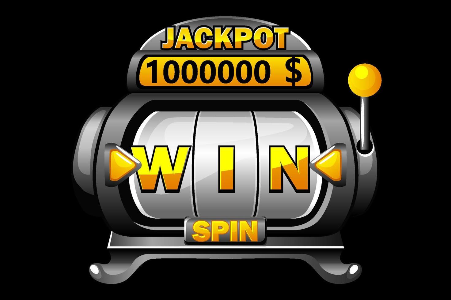 Black slot machine. Slot machine for online casino and slots game vector