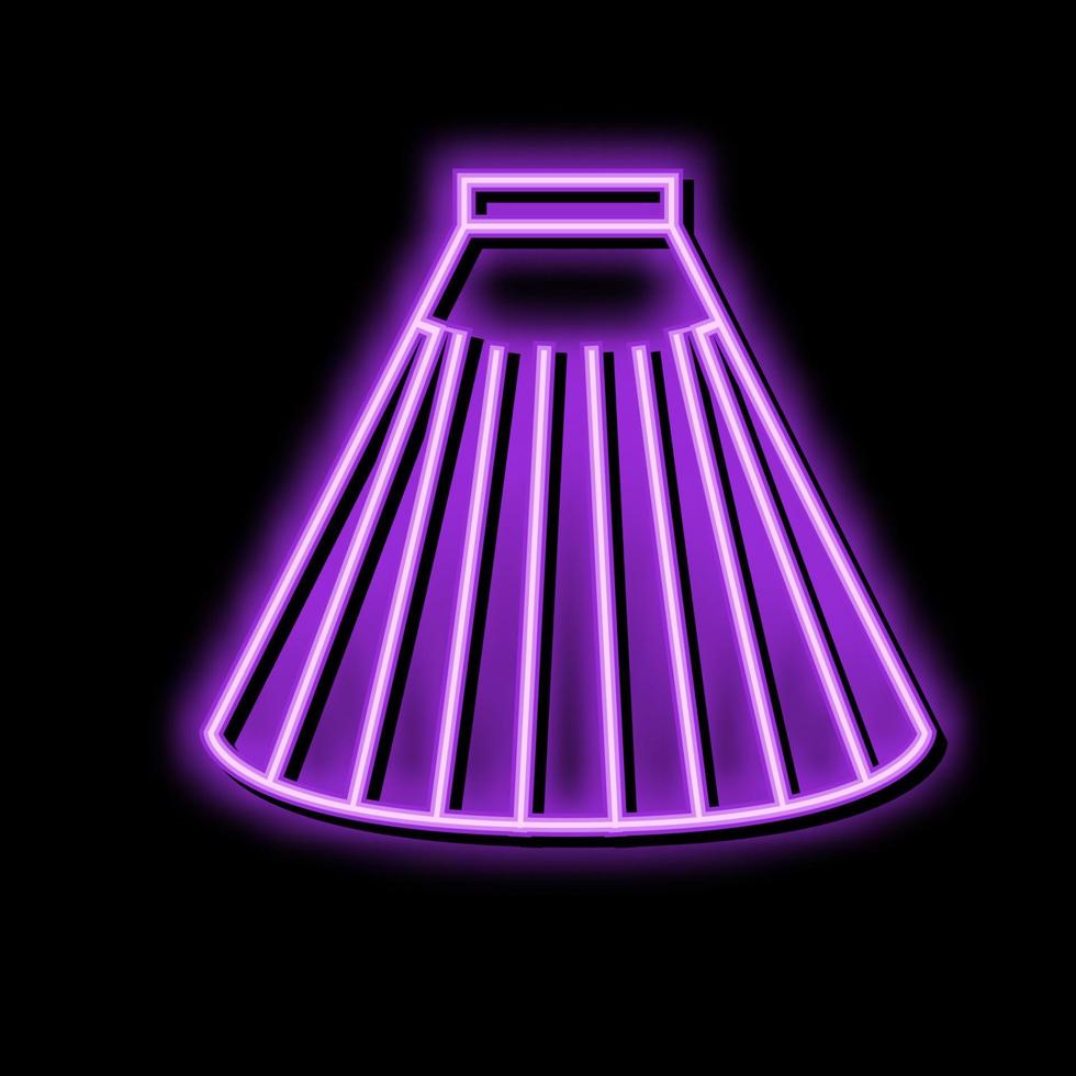 circular skirt neon glow icon illustration vector