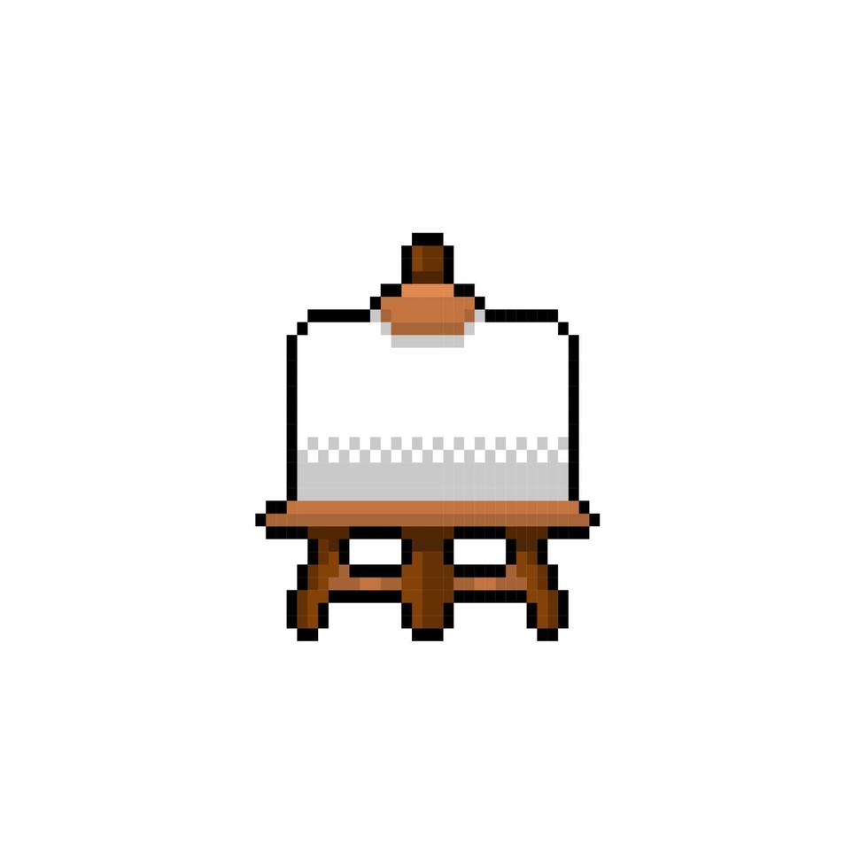 paint canvas in pixel art style vector