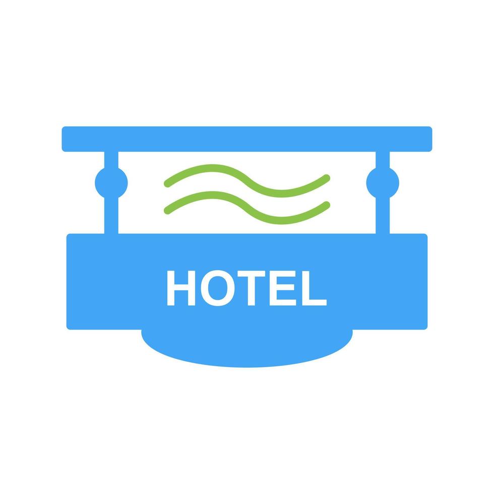 icono de vector de signo de hotel