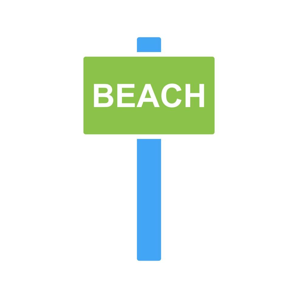 Beach Sign Vector Icon