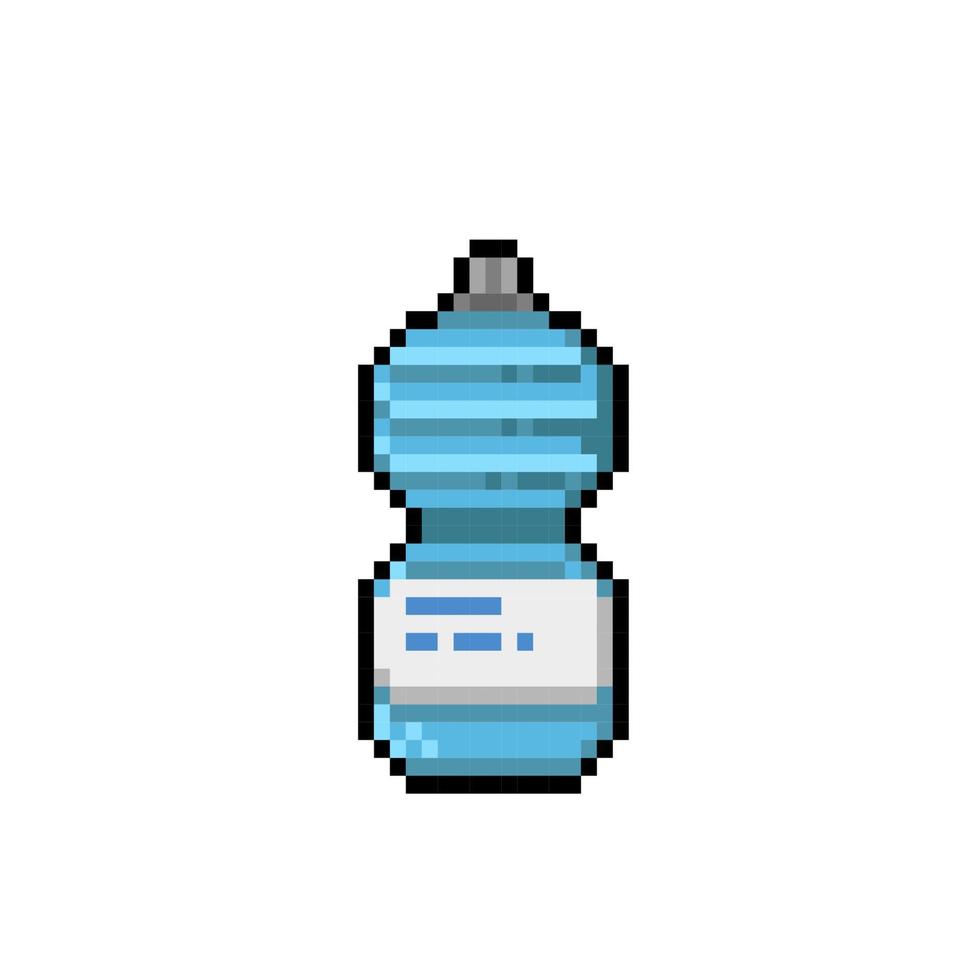 plastic bottle in pixel art style vector