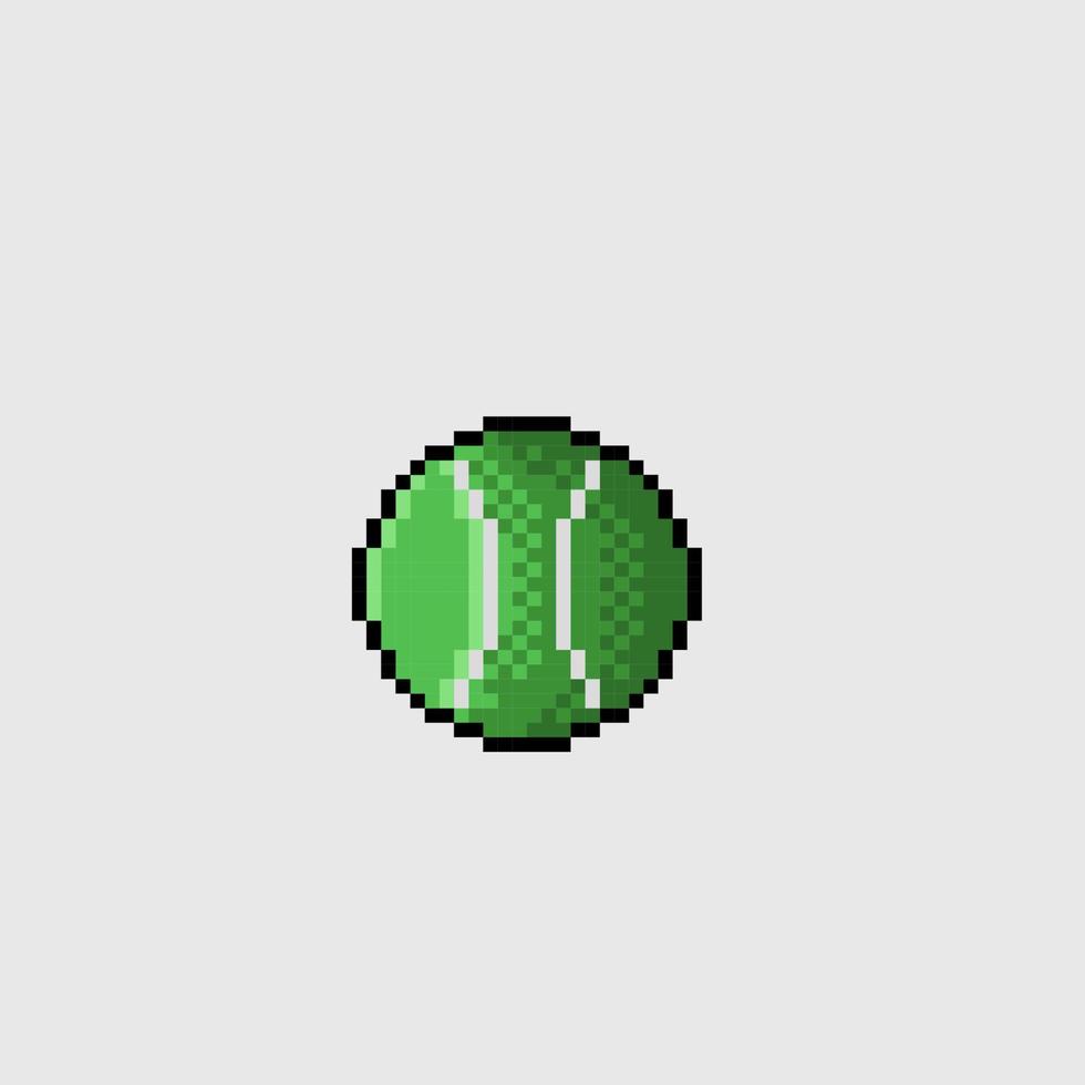 tennis ball in pixel art style vector