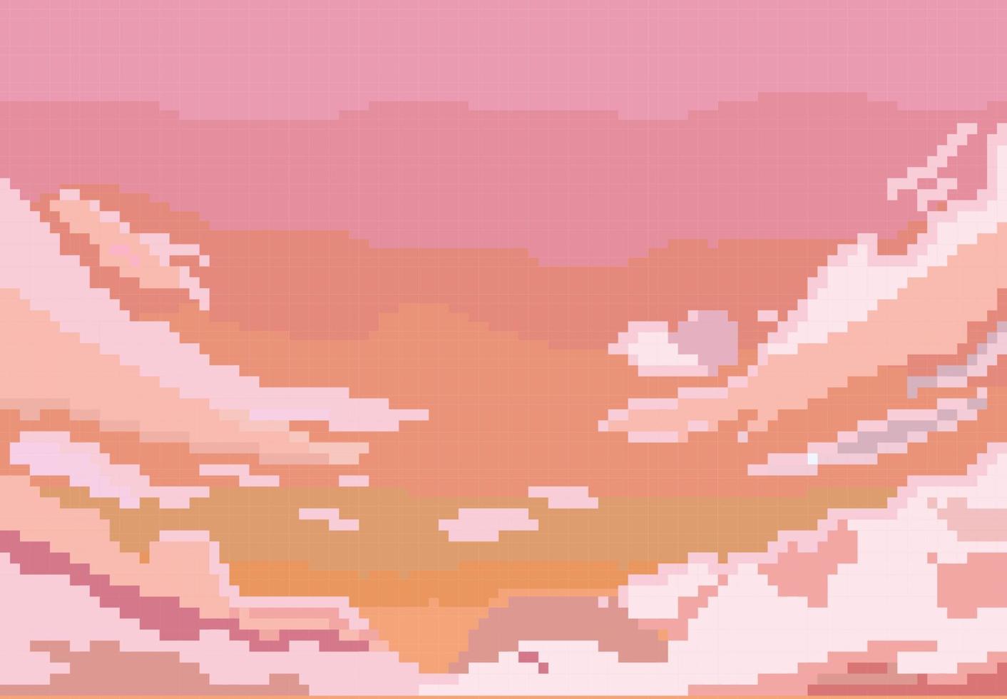 afternoon cloud in pixel art style vector