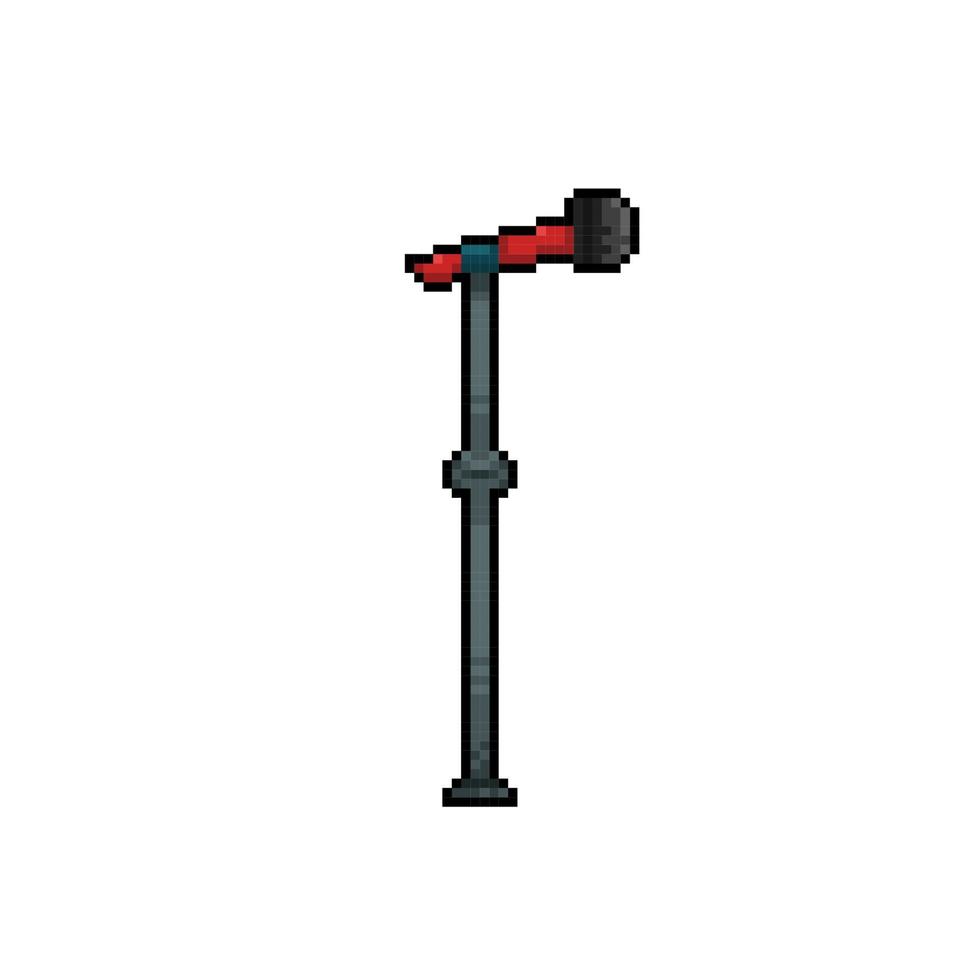 stand microphone in pixel art style vector