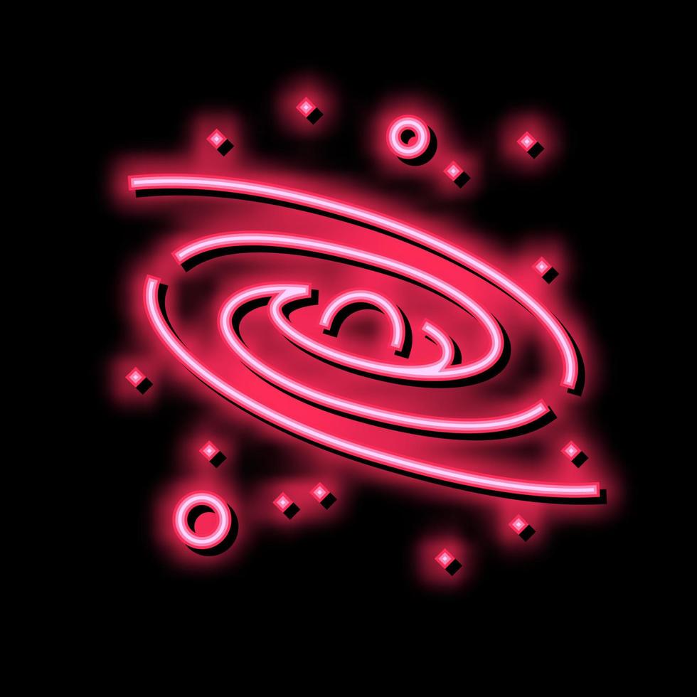 milky way galaxy neon glow icon illustration vector