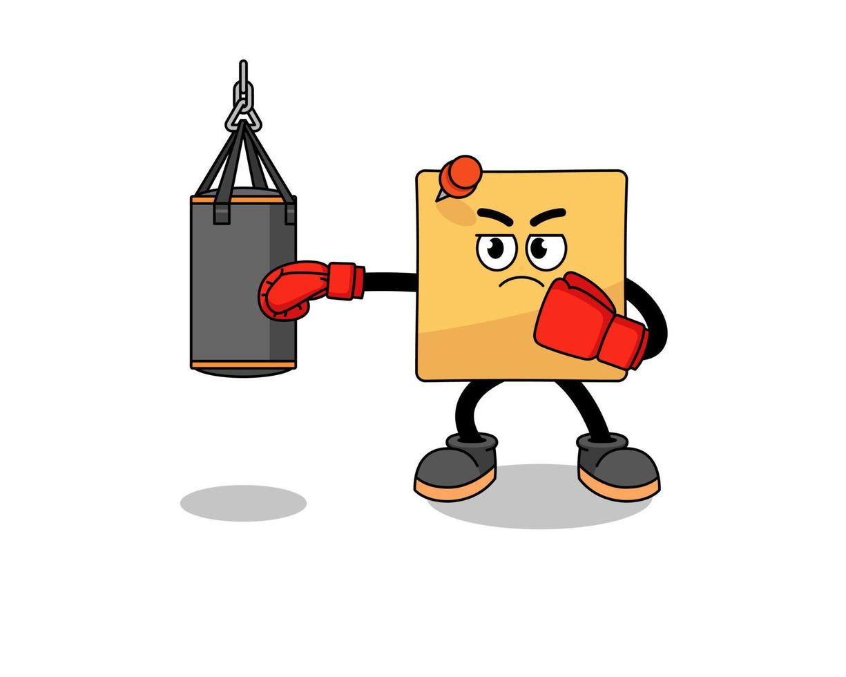 ilustración de pegajoso Nota Boxer vector