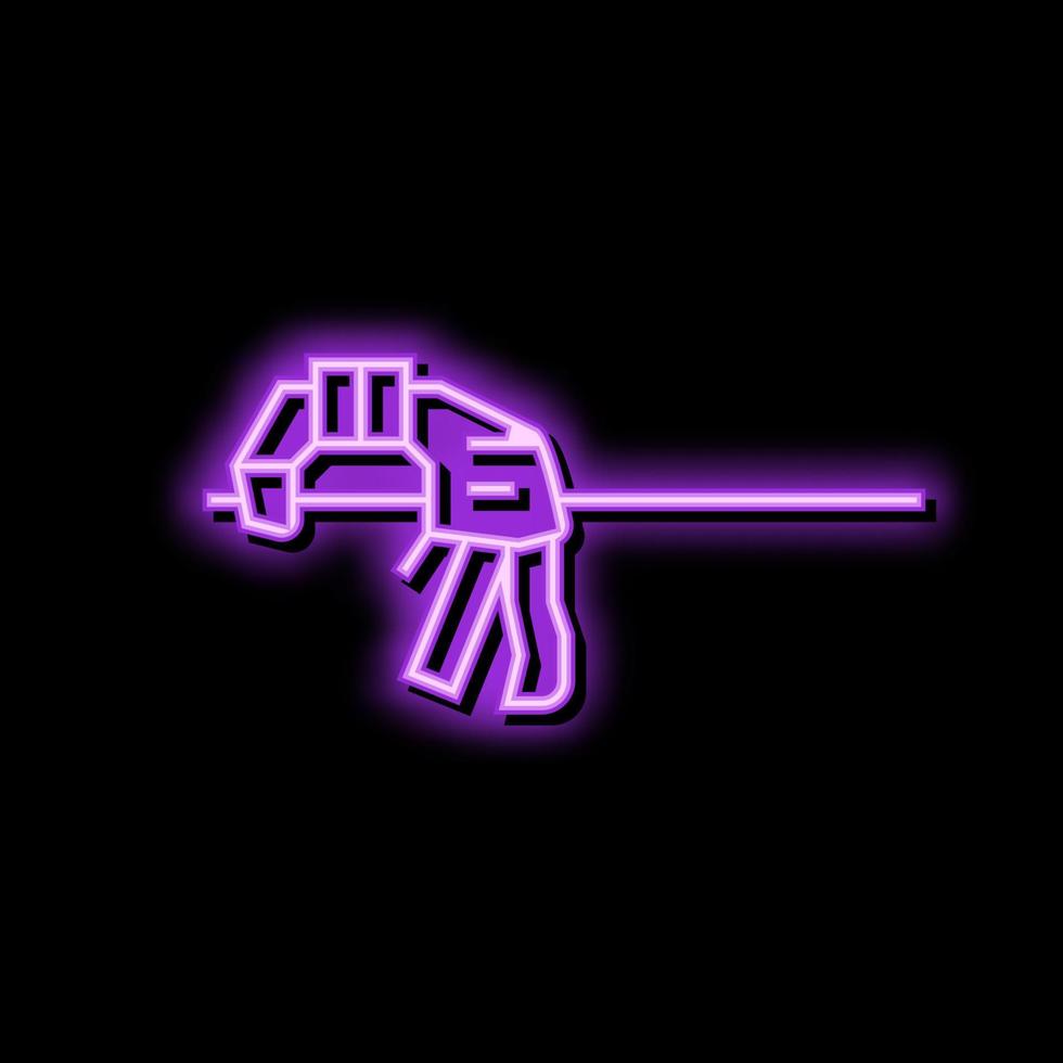 quick grip clamp neon glow icon illustration vector