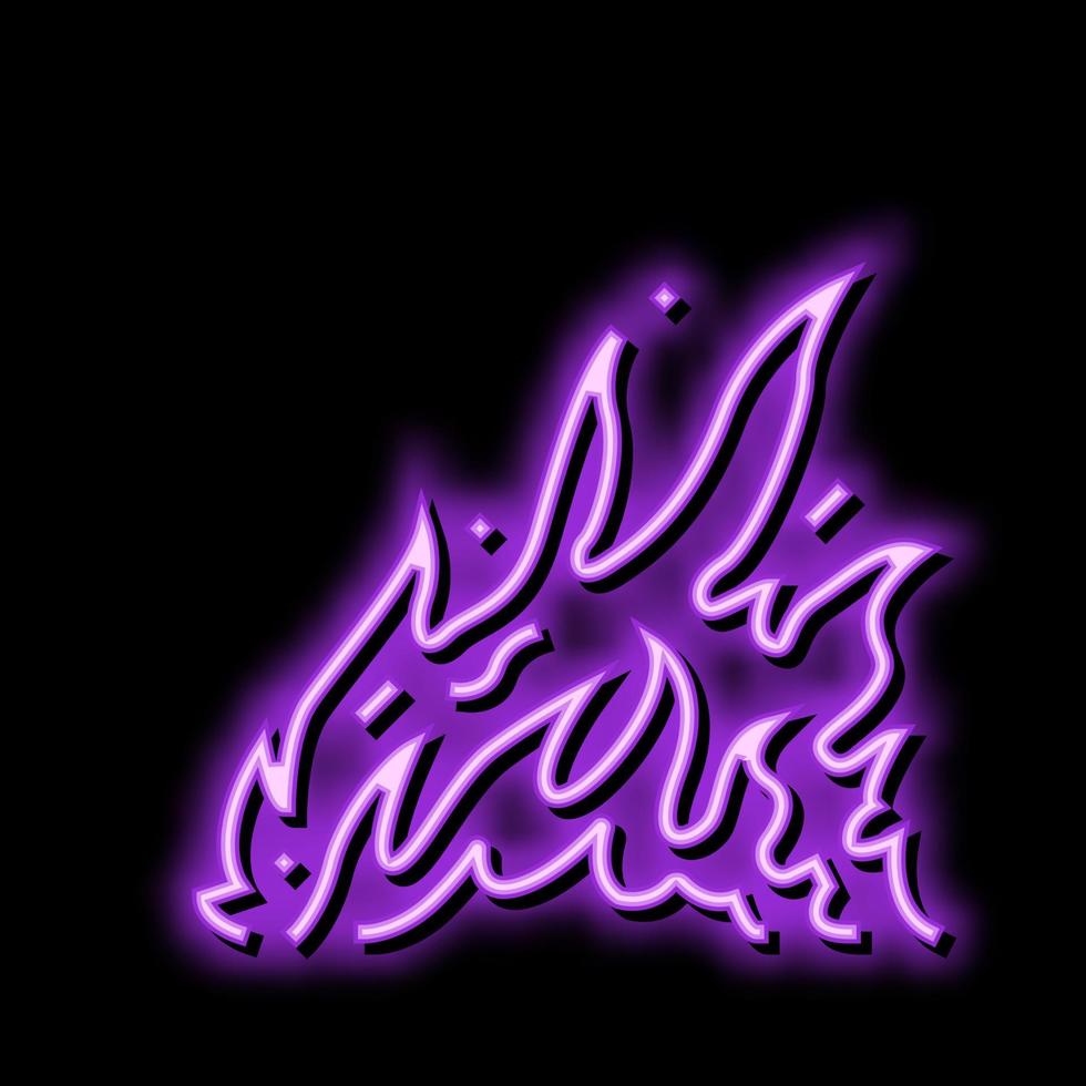 blaze fire neon glow icon illustration vector