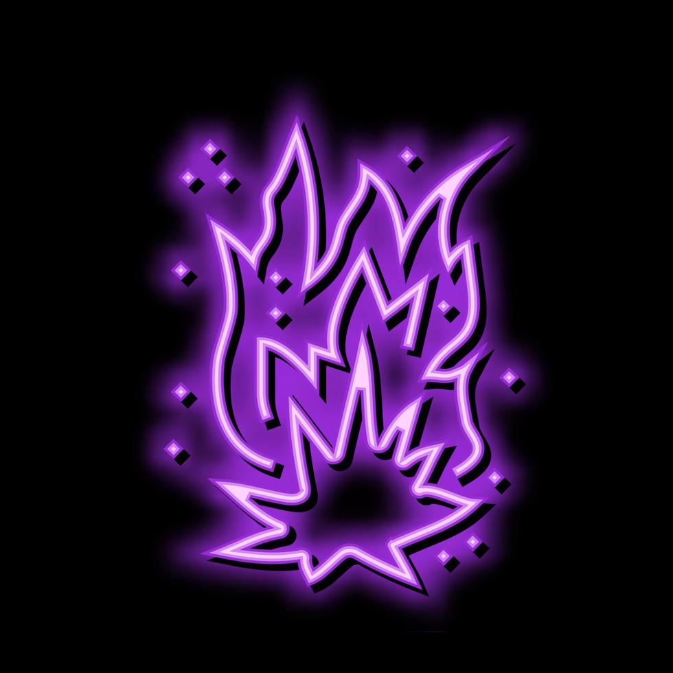 brillar fuego neón resplandor icono ilustración vector