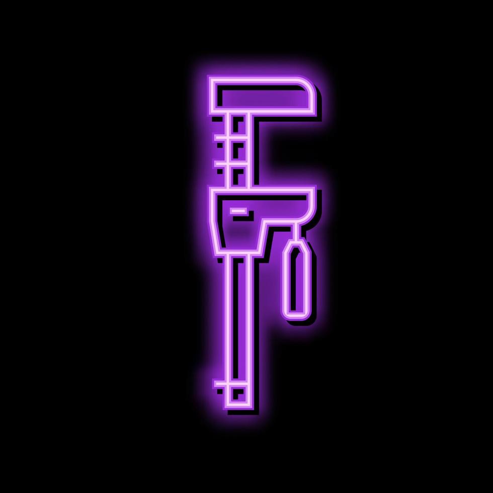 parallel clamp neon glow icon illustration vector
