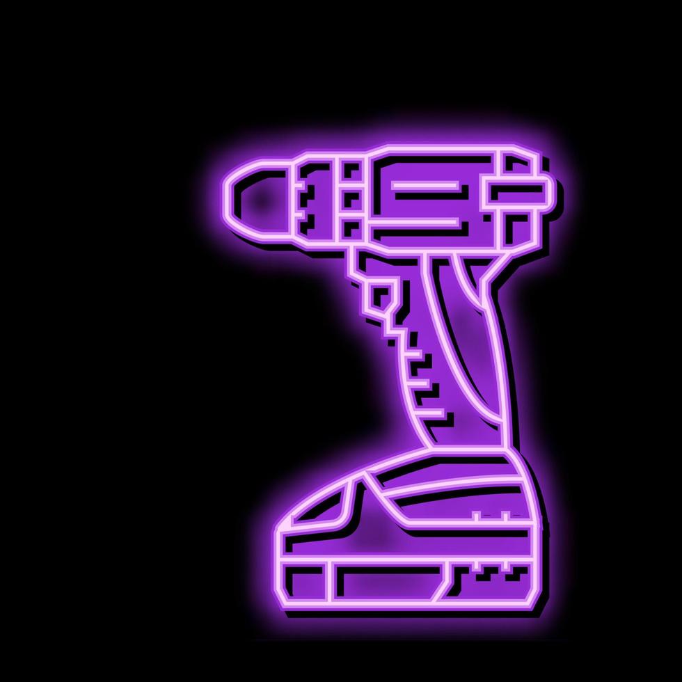 screwdriver machine neon glow icon illustration vector