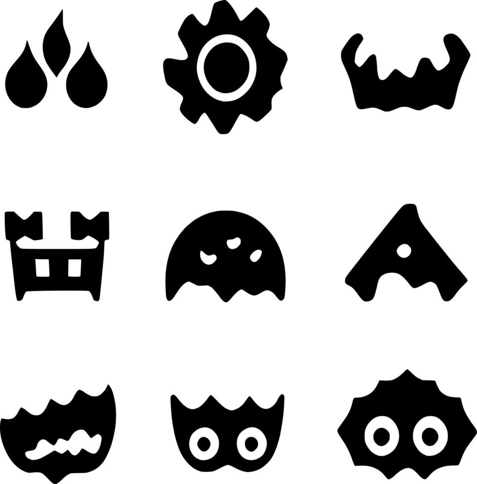 set illustration of simple icon vector