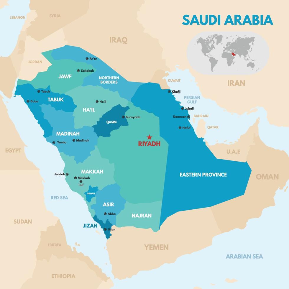 saudi arabia país mapa vector