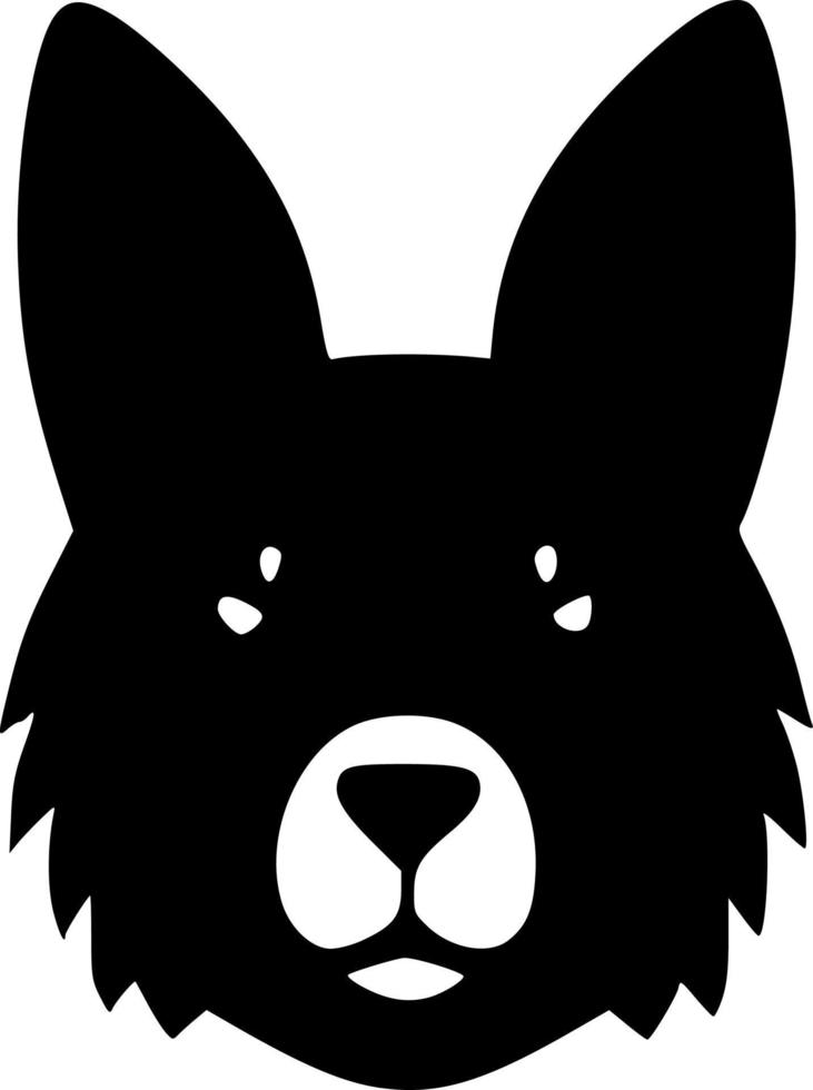 black and white of dog cartoon icon shape vector