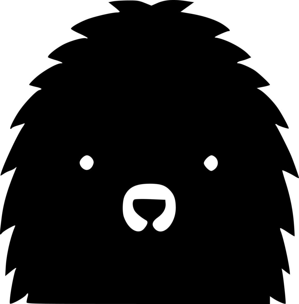 black and white of dog cartoon icon shape vector