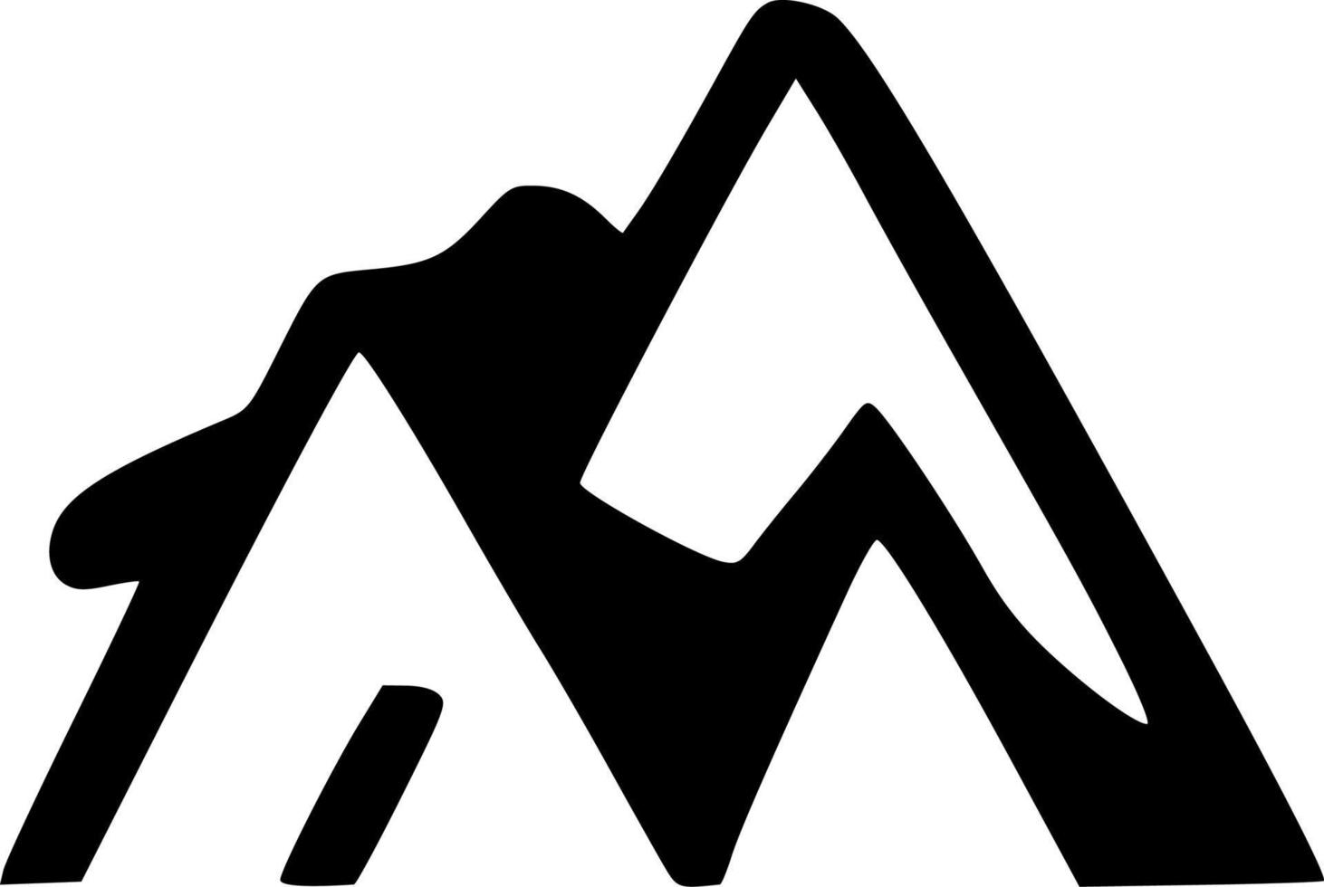 vector illustration of mountain icon