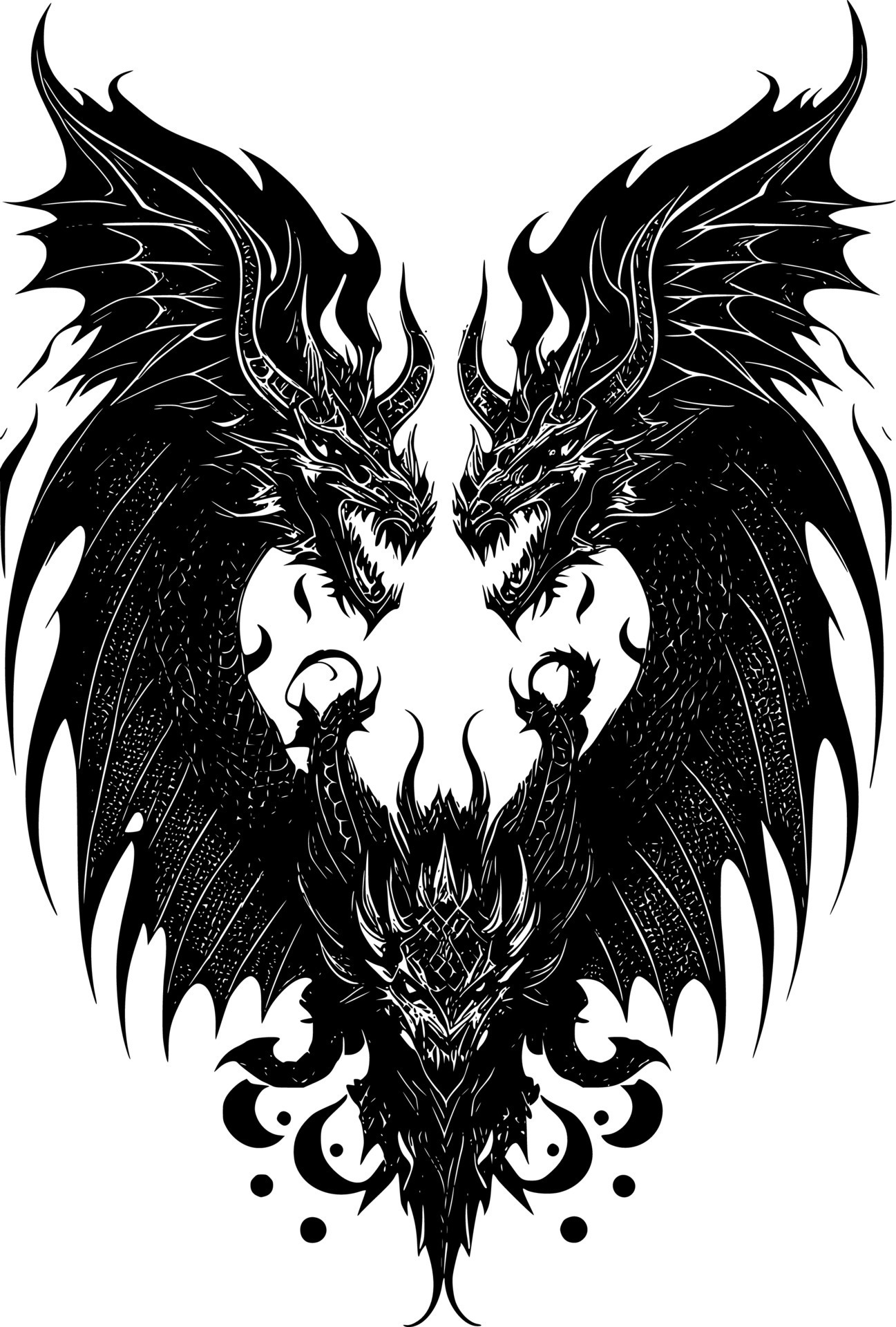 Dragon head tattoo design hires stock photography and images  Alamy