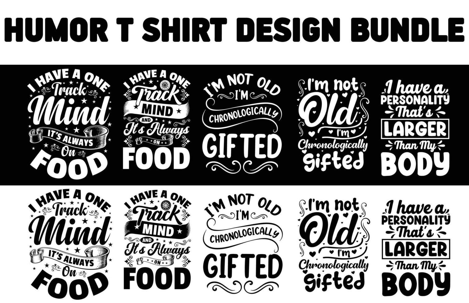 Humor t-shirt design bundle vector