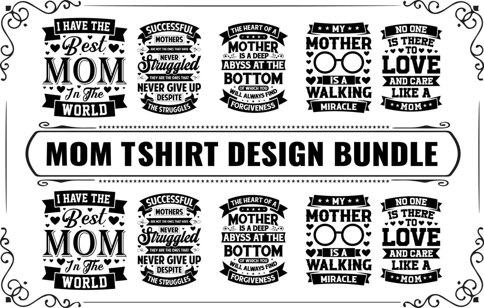 Mom T-shirt Design Bundle vector
