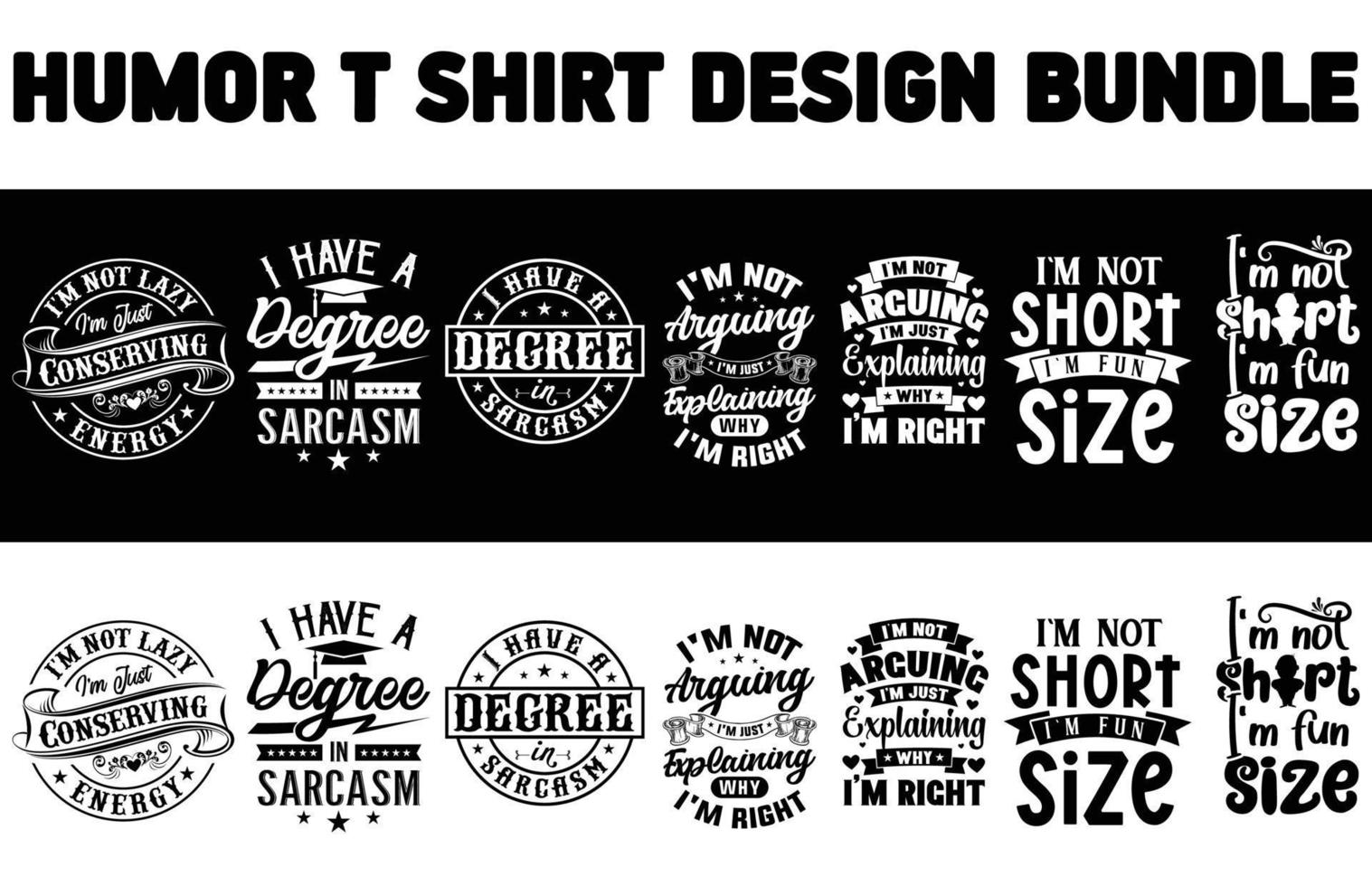 Humor t-shirt design bundle vector
