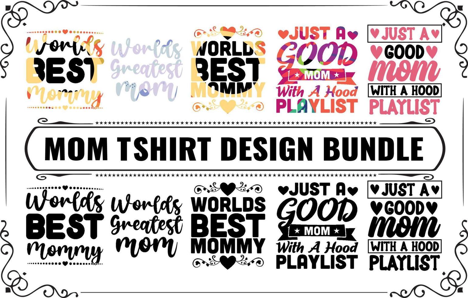 Mom T-shirt Design Bundle vector