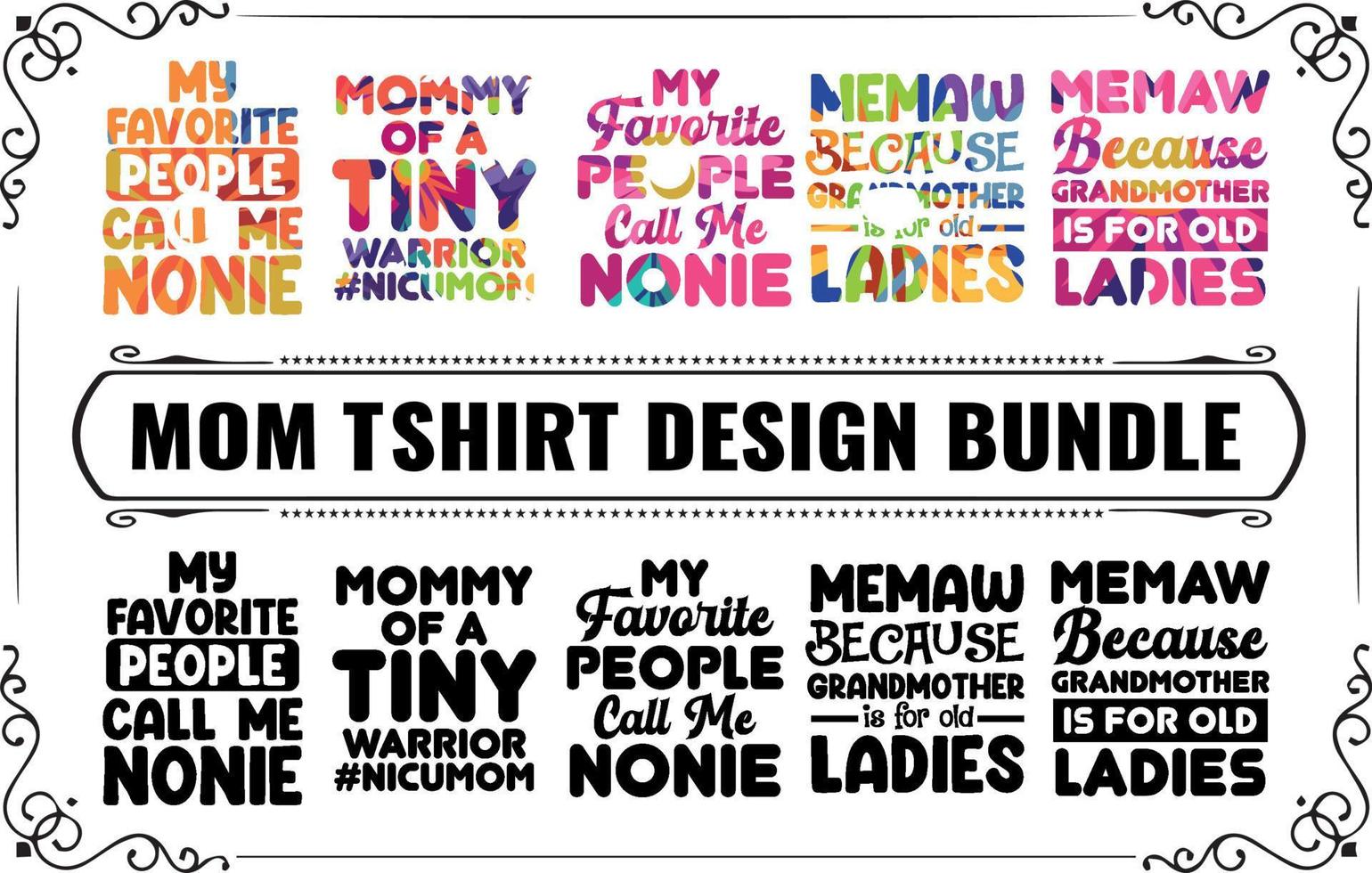 Mom T-shirt Design Bundle vector
