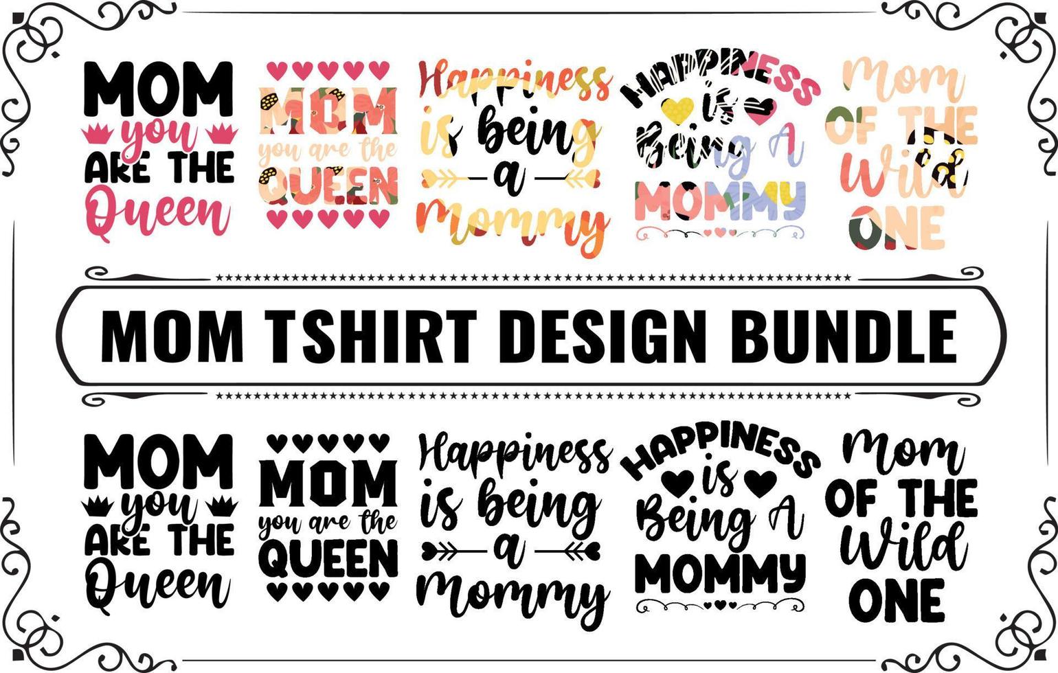 Mom T-shirt Design Bundle vector